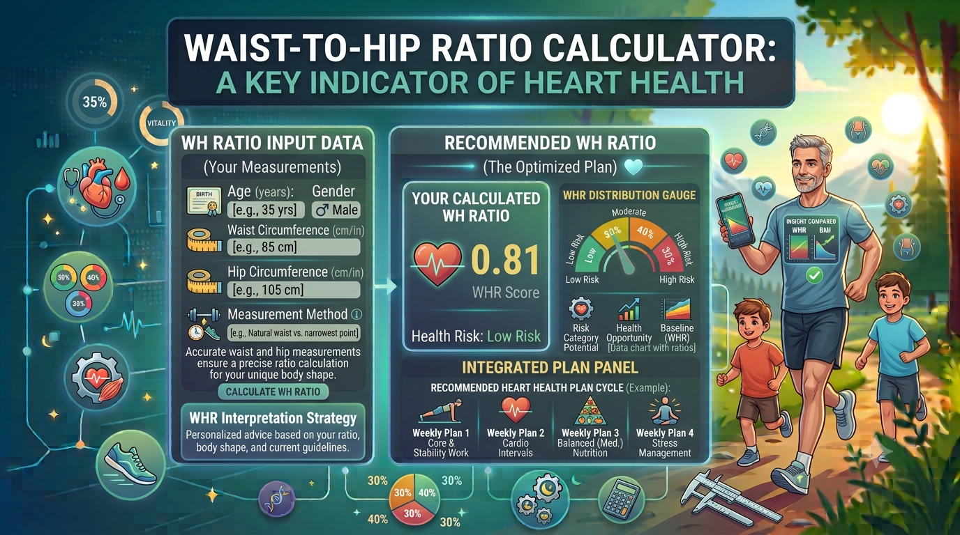 Waist-to-Hip Ratio Calculator: A Key Indicator of Heart Health