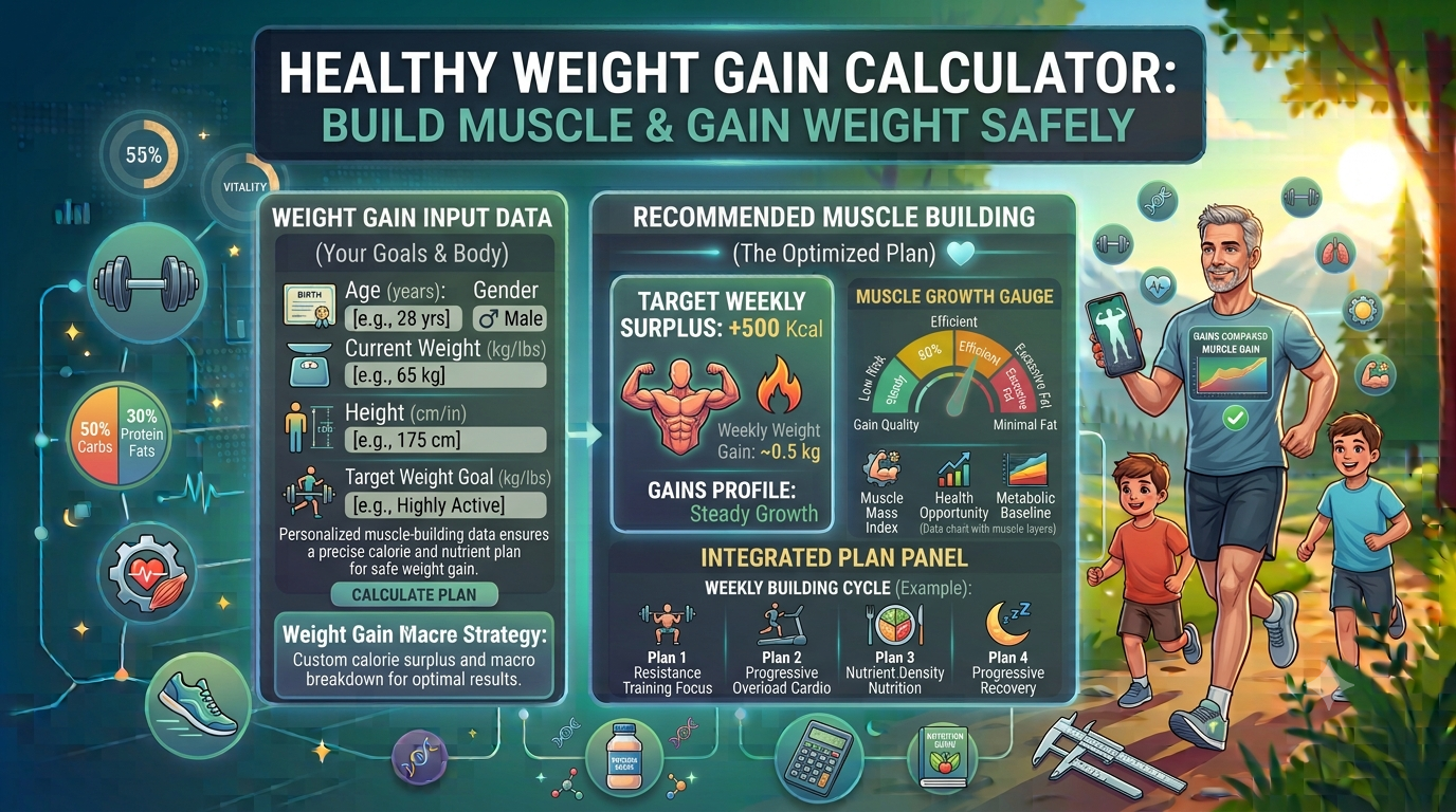 Healthy Weight Gain Calculator: Build Muscle and Gain Weight Safely